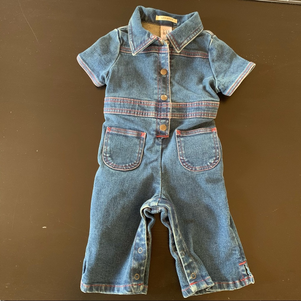 Vintage Baby Gap Denim Romper 6-12M WOW!